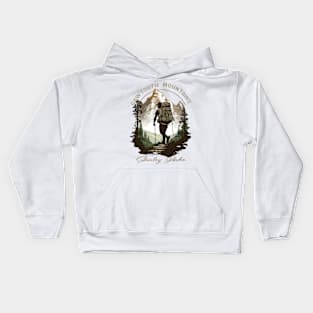 Sawtooth Mountains Stanley Idaho Hiking Scene Kids Hoodie